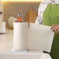 Miniatyrbild 3 av 6: Relaxdays Ouppsaj för papper, rostfritt stål, köksstöd, HxLxP: 36 x 15 x 15 cm, vit - koppar