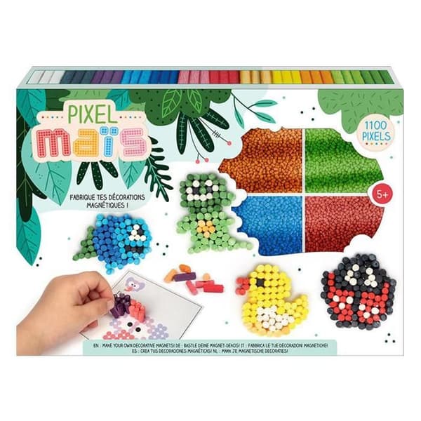 Pixel Corn Box - CREATIVE SEED - 1100 pixlar - 10 magnetremsor - 1 svamp - 24 modeller