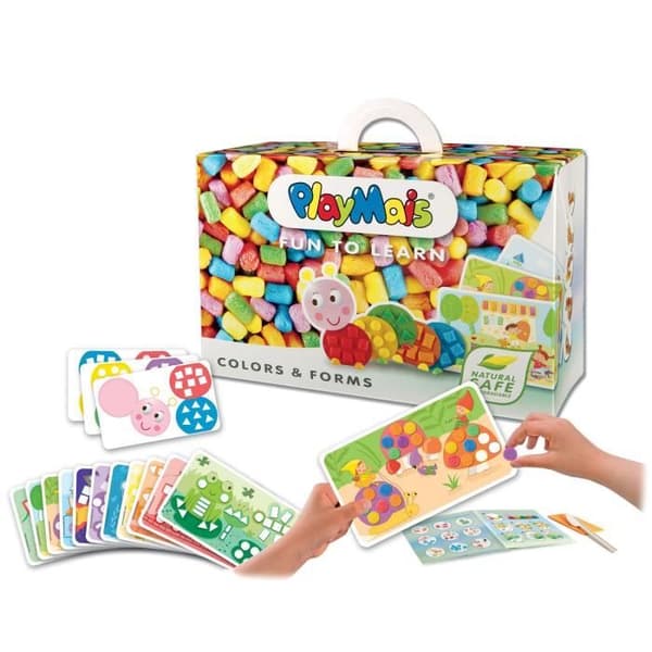 COFFRET EDUCATIF PLAYMAIS former och färger - kreativt naturligt nöje - 3 år