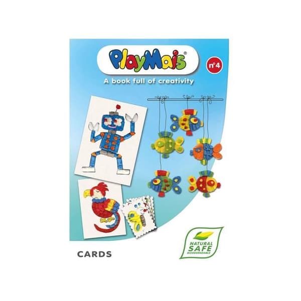 Kreativset PLAYMAIS - Bokkort nr 4 - 24 sidor med aktiviteter - 100 % biologiskt nedbrytbar - Från 3 år