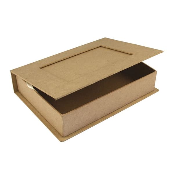 Boîte - bok pappersmaché FSC återvunnet 100%, 22,8x16x5cm, med ram för foto