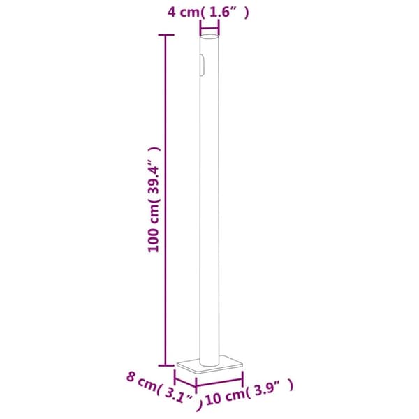 vidaXL Uttrekkbar sidemarkise 160x300 cm svart