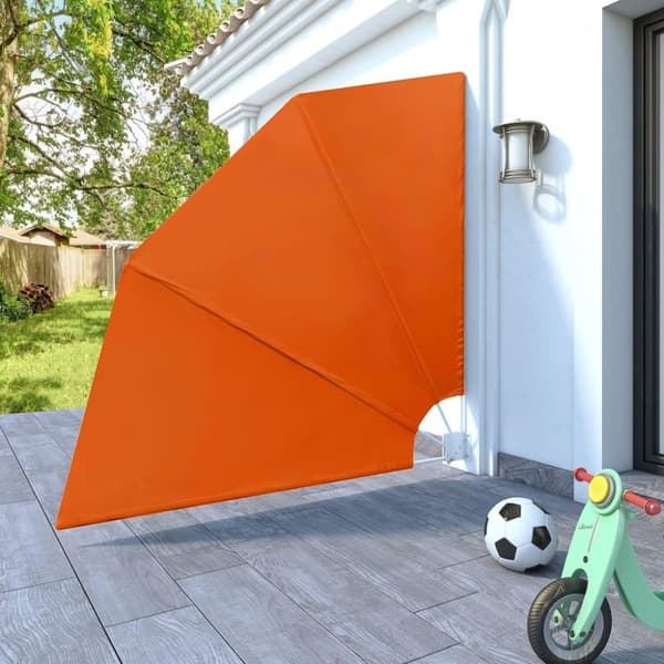 vidaXL Sammenleggbar sidemarkise for balkong terrakotta 210x210 cm