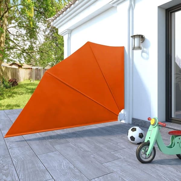 vidaXL Sammenleggbar sidemarkise for balkong terrakotta 160x240 cm