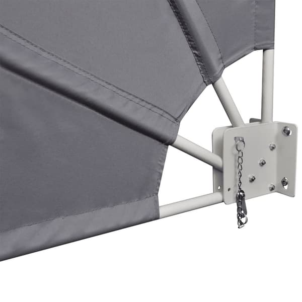 vidaXL Sammenleggbar sidemarkise for balkong grå 160x240 cm