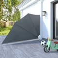 Miniatyrbilde 4 av 10: vidaXL Sammenleggbar sidemarkise for balkong grå 160x240 cm