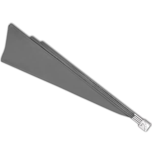 vidaXL Sammenleggbar sidemarkise for balkong grå 160x240 cm