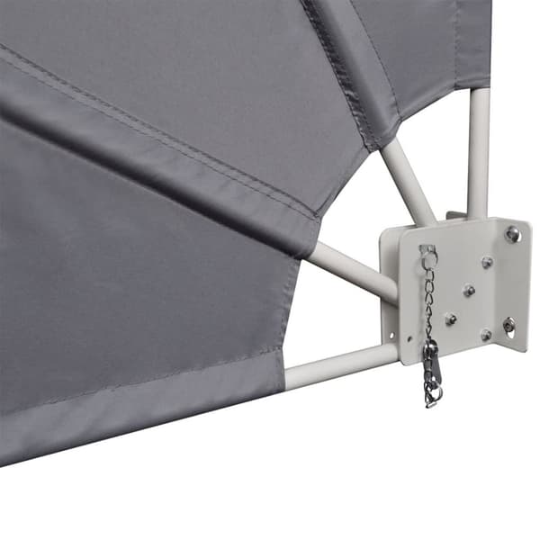 vidaXL Sammenleggbar sidemarkise for balkong grå 140x140 cm