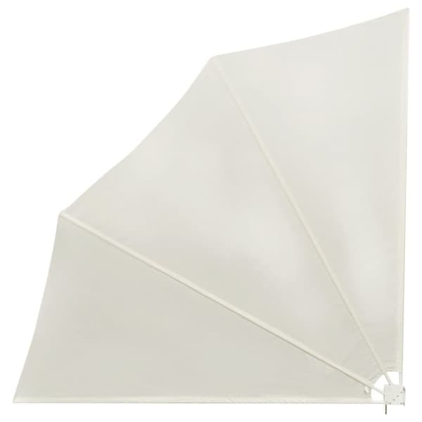 vidaXL Sammenleggbar sidemarkise for balkong krem 140x140 cm