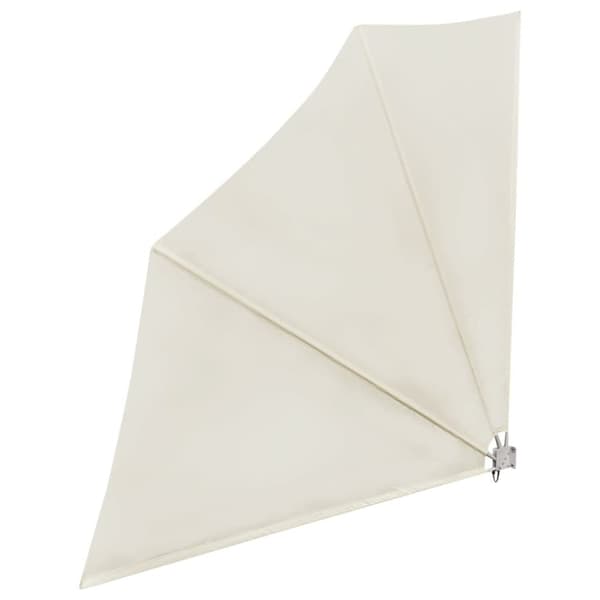 vidaXL Sammenleggbar sidemarkise for balkong krem 140x140 cm