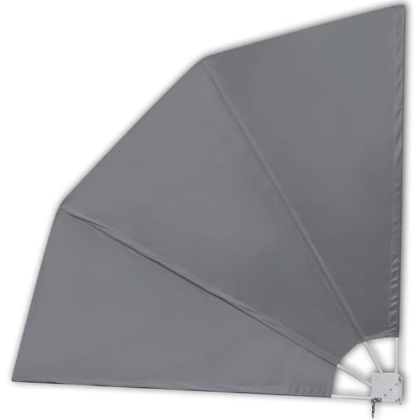 vidaXL sammenklappelig sidemarkise til altan grå 210 x 210 cm