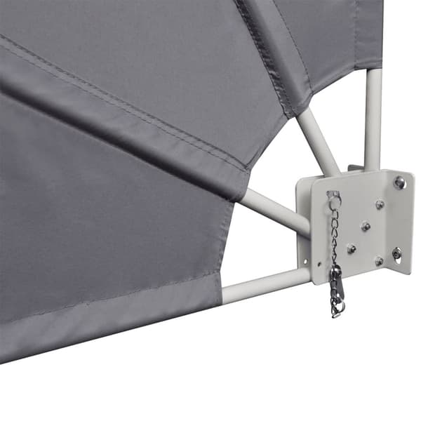 vidaXL sammenklappelig sidemarkise til altan grå 210 x 210 cm