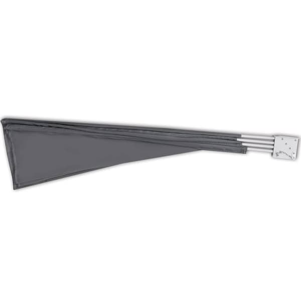 vidaXL sammenklappelig sidemarkise til altan grå 210 x 210 cm