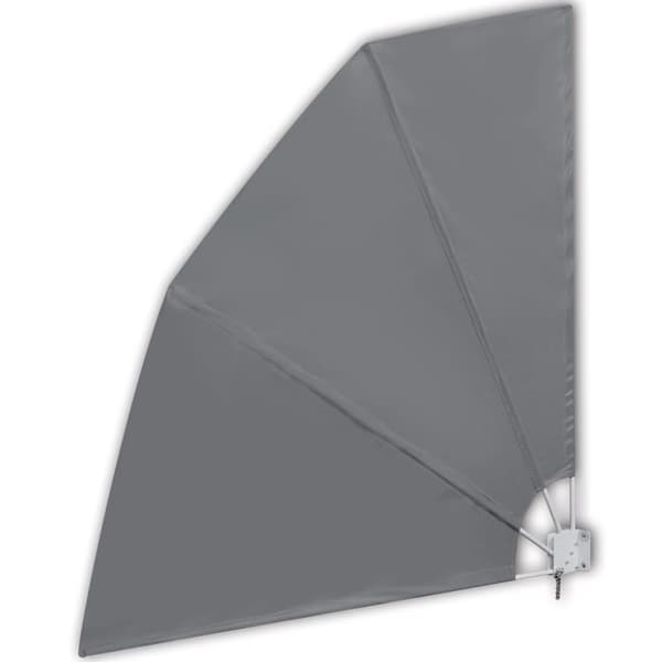 vidaXL sammenklappelig sidemarkise til altan grå 210 x 210 cm
