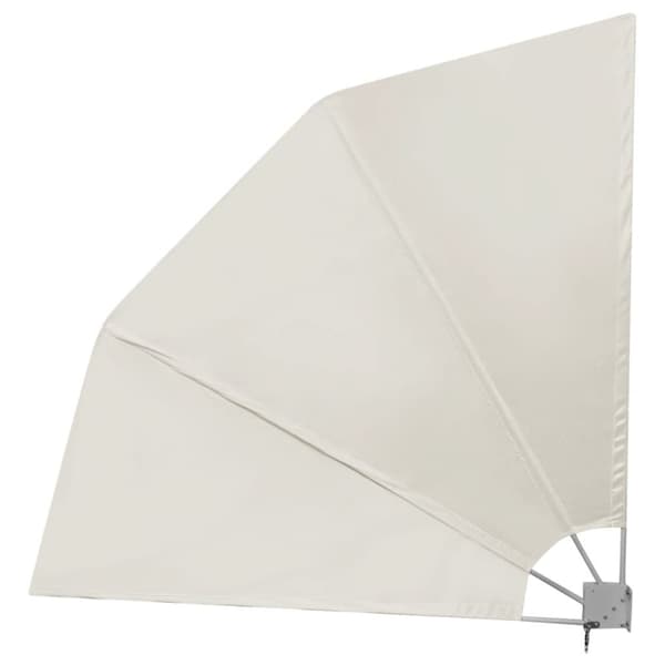 vidaXL sammenklappelig sidemarkise til altan cremefarvet 210 x 210 cm