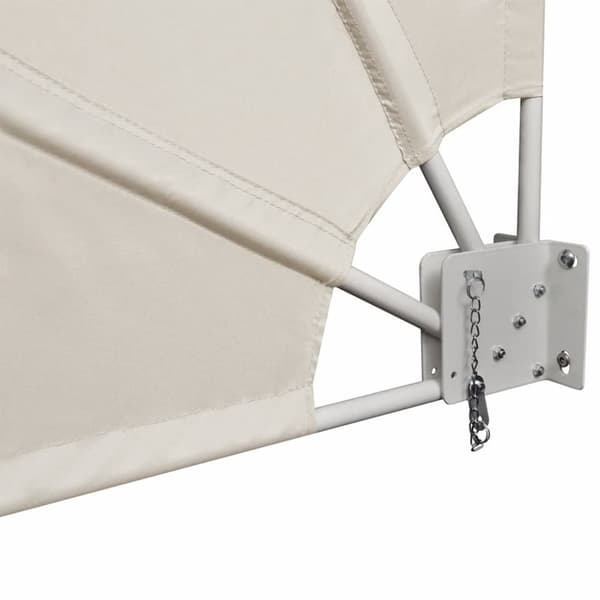 vidaXL sammenklappelig sidemarkise til altan cremefarvet 210 x 210 cm