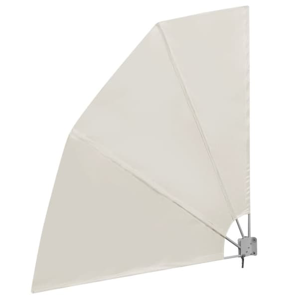 vidaXL sammenklappelig sidemarkise til altan cremefarvet 210 x 210 cm