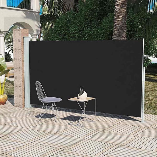 vidaXL Sivumarkiisi terassille 160 x 300 cm musta