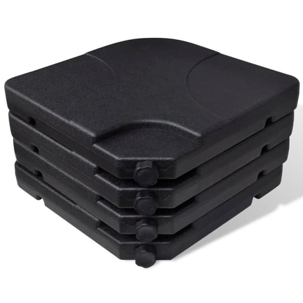 vidaXL haveparasol med transportabel fod aluminium hvid