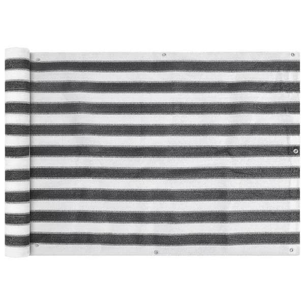 vidaXL Balkongskjerm HDPE 75x600 cm Antrasitt og Hvit