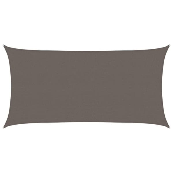 vidaXL Solsegel HDPE rektangulärt 2x4 m antracit