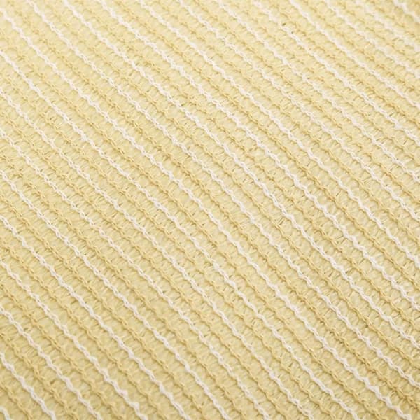 vidaXL Solseil HDPE Rektangulært 2x4 m Beige