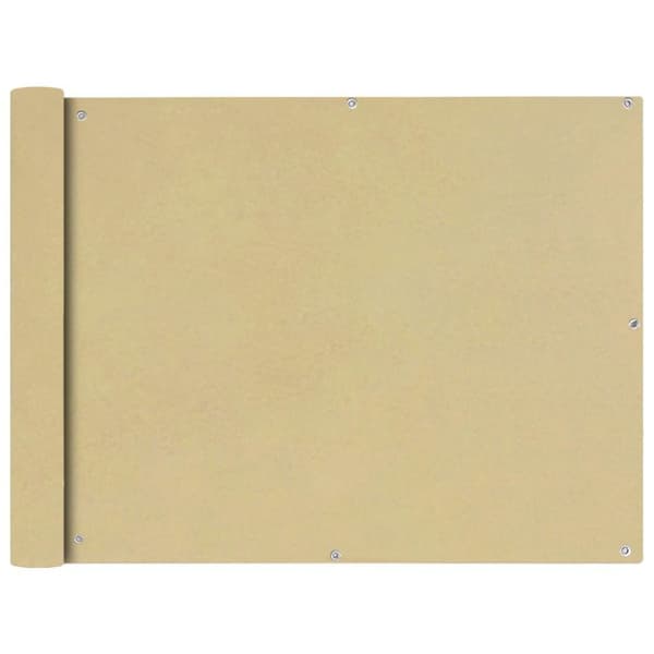 vidaXL Balkongskjerm Oxfordstoff 90x400 cm Beige