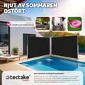 Miniatyrbild 7 av 11: Sidomarkis dubbel i Aluminium - 200 x 600 cm, svart