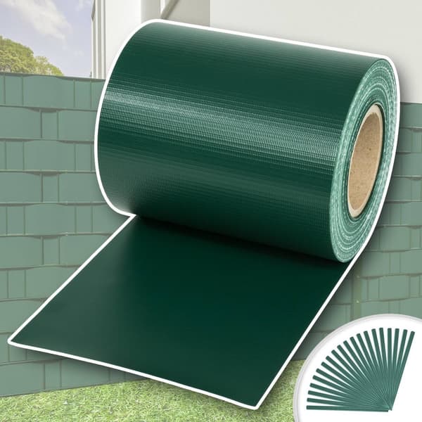 PVC-skyddsfilm med fästklämmor - 35 m, grön