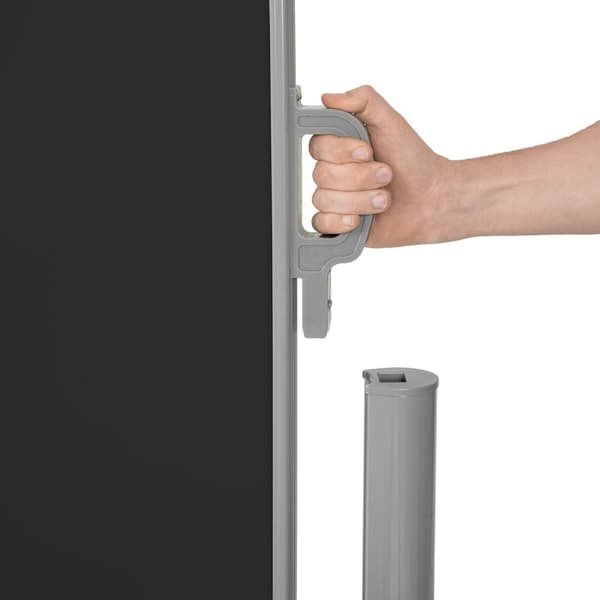 Læhegn i aluminium og polyester - 200 x 300 cm,sort