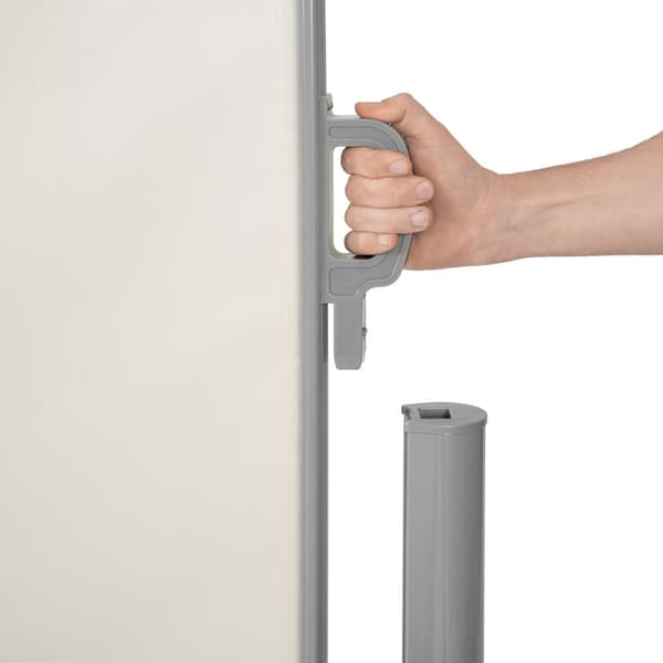 Dobbelt læhegn i aluminium og polyester - 200 x 600 cm,beige