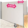 Miniatyrbillede 1 af 9: Dobbelt læhegn i aluminium og polyester - 200 x 600 cm,beige