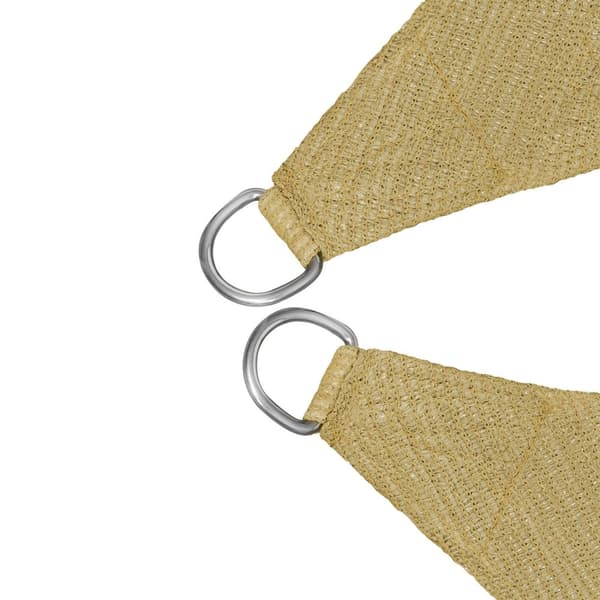 Solsejl firkantet, beige - 5 x 5 m
