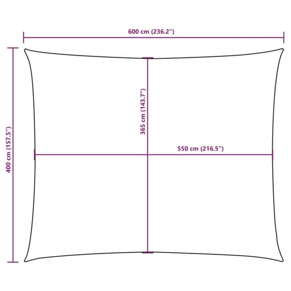 vidaXL Aurinkopurje Oxford-kangas suorakaide 4x6 m Beige