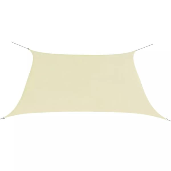 vidaXL solsejl Oxfordstof firkantet 3,6 x 3,6 m cremefarvet