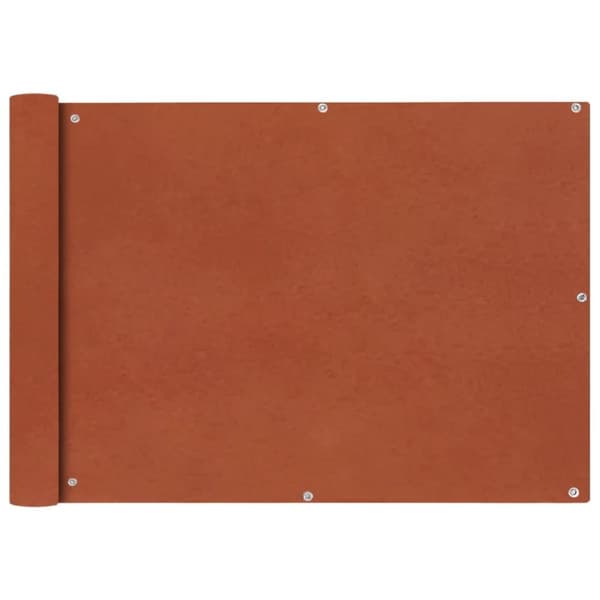 vidaXL balkonafskærmning Oxford-stof 75 x 600 cm terracotta