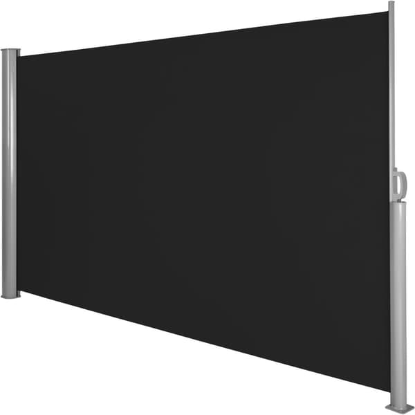 Læhegn i aluminium og polyester - 180 x 300 cm,sort