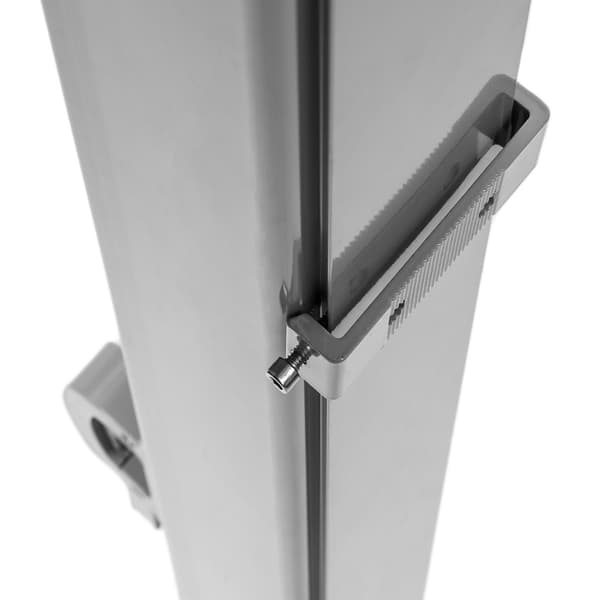 Læhegn i aluminium og polyester - 180 x 300 cm,sort