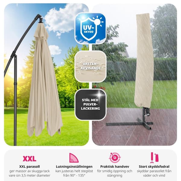 Parasoll 350 cm - beige