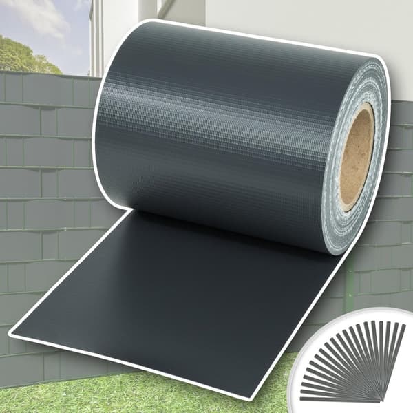 PVC-skyddsfilm med fästklämmor - 70 m, antracit