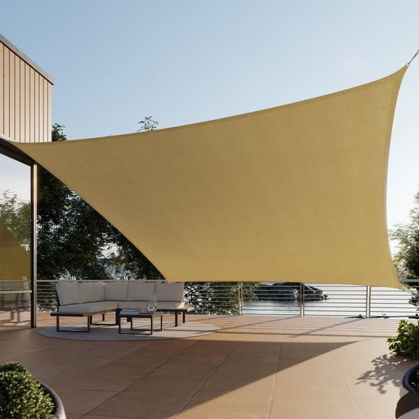 Solsegel i polyeten kvadratiskt, beige - 540 x 540 cm