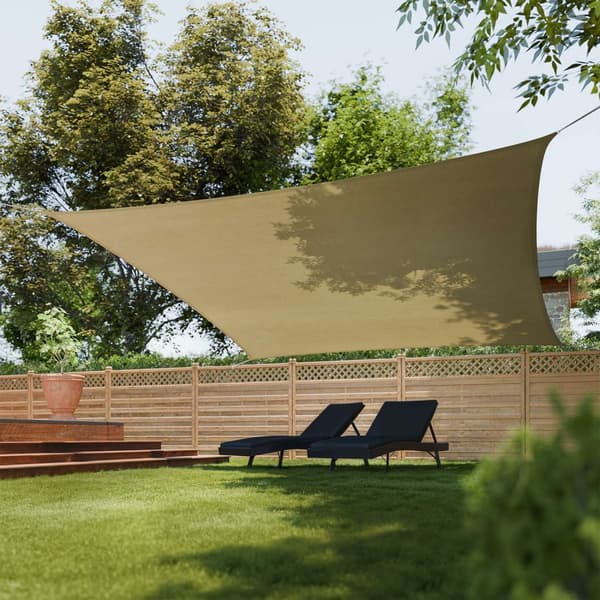 Solsegel i polyeten kvadratiskt, beige - 540 x 540 cm