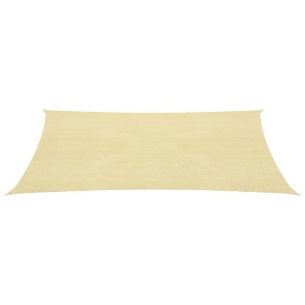 vidaXL Solsejl HDPE firkantet 3,6x3,6 m beige