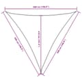 Pikkukuva 9 / 9: vidaXL Aurinkopurje Oxford-kangas kolmio 5x5x5 m Beige
