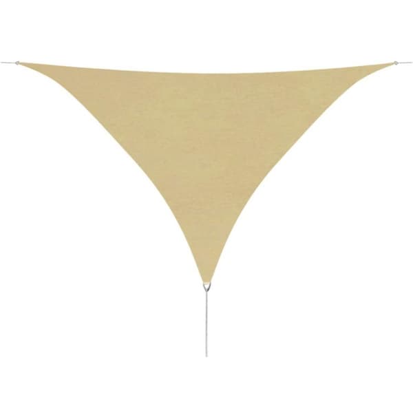 vidaXL Aurinkopurje Oxford-kangas kolmio 5x5x5 m Beige