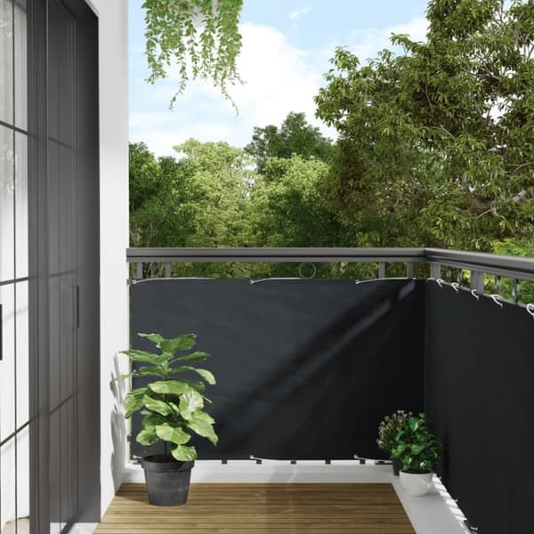 vidaXL Parvekkeen Suoja Oxford Kangas 90x400 cm Antrasiitti