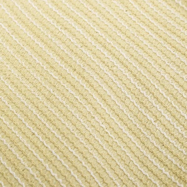 vidaXL Solsejl HDPE trekantet 5 x 5 x 5 m beige