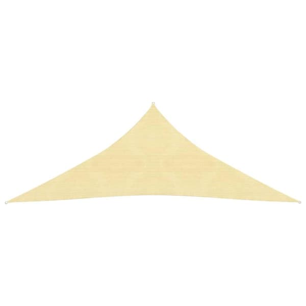 vidaXL Solsejl HDPE trekantet 5 x 5 x 5 m beige