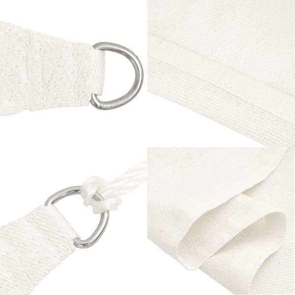 vidaXL Solseil HDPE firkantet 3,6x3,6 m hvit