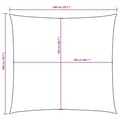 Miniatyrbilde 11 av 11: vidaXL Solseil Oxfordstoff kvadratisk 2x2 m beige